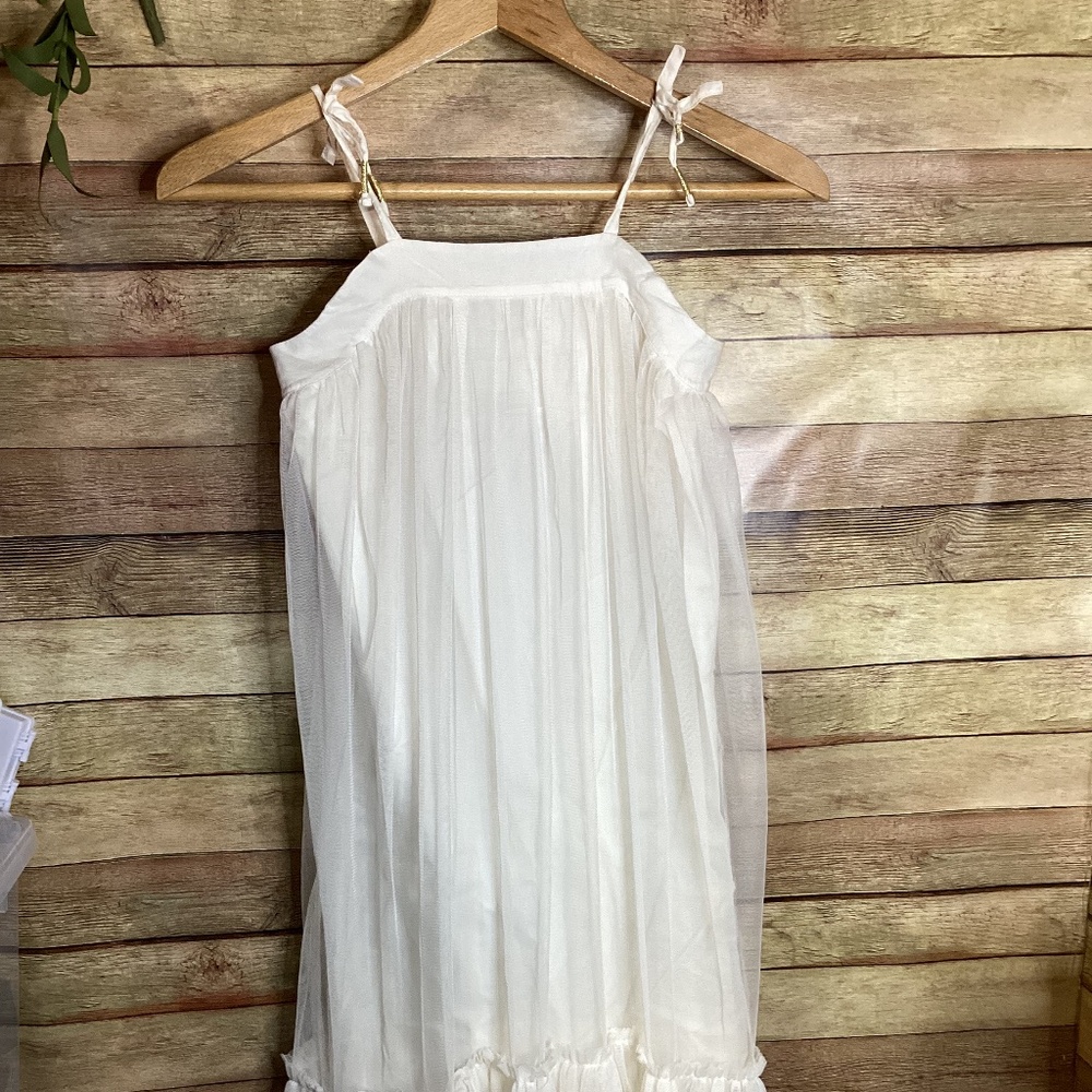 Crewcuts Ivory Spaghetti Straps Tulle Dress Formal Girls Size 7